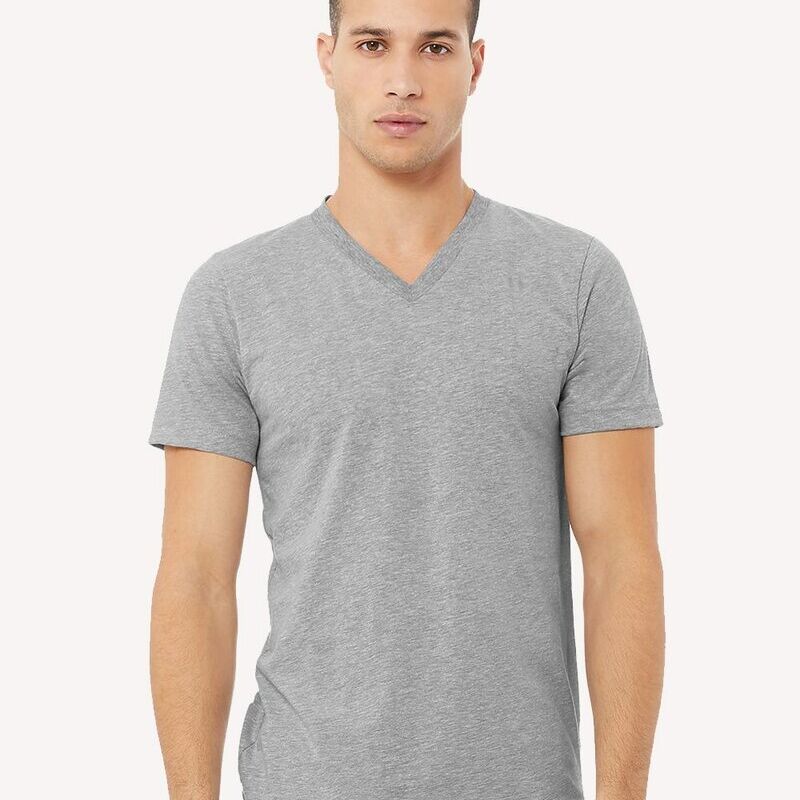 Unisex Heather CVC V-Neck Tee Thumbnail