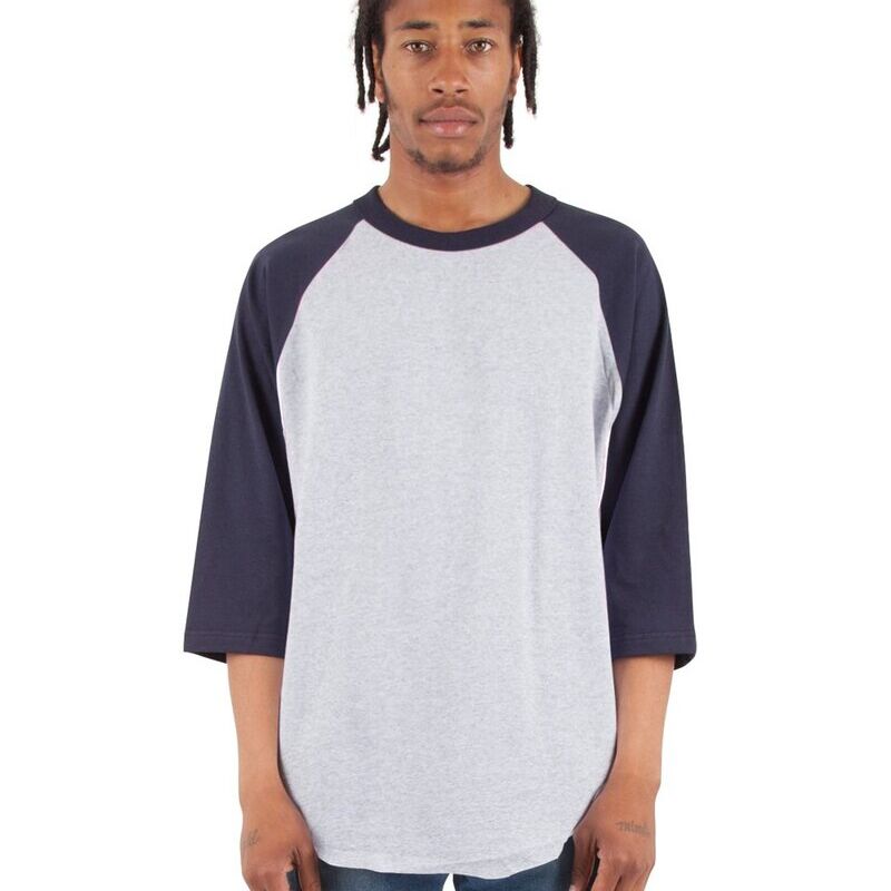 Unisex Raglan Three-Quarter Sleeve T-Shirt Thumbnail