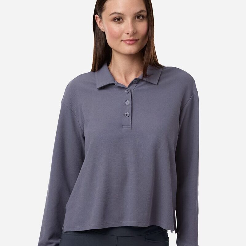 Women's Beyond Long Sleeve Loose Polo Thumbnail
