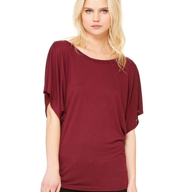 Women’s Flowy Draped Dolman Tee Thumbnail