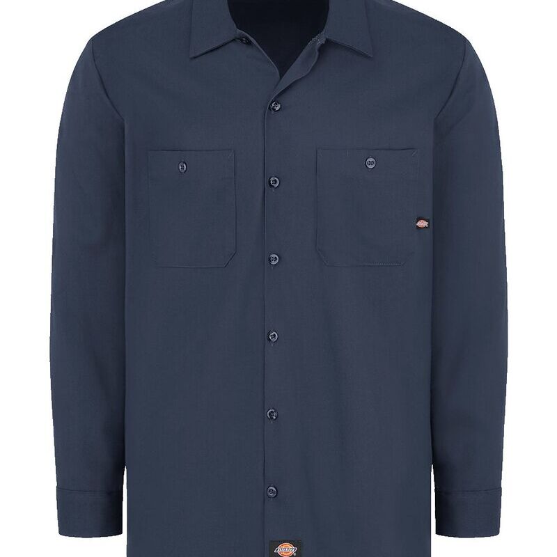 Men's Tall Industrial Cotton Long Sleeve Work Shirt Thumbnail