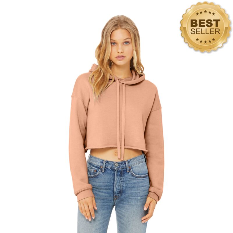 Women's Sponge Fleece Cropped Fleece Hoodie Thumbnail