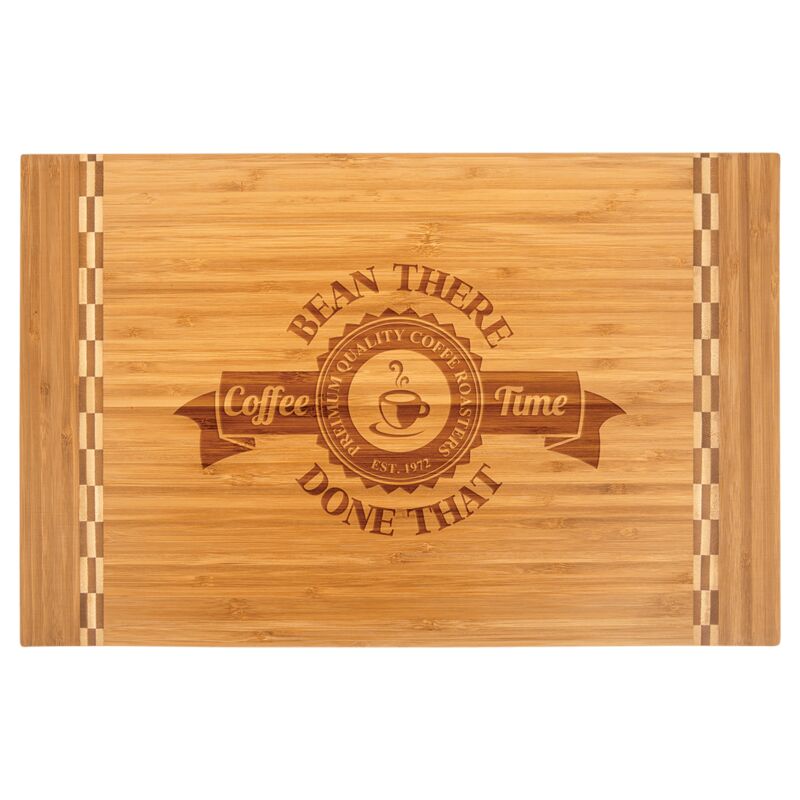 Bamboo Cutting Board with Butcher Block Inlay (18 1/4" x 12" ) Thumbnail