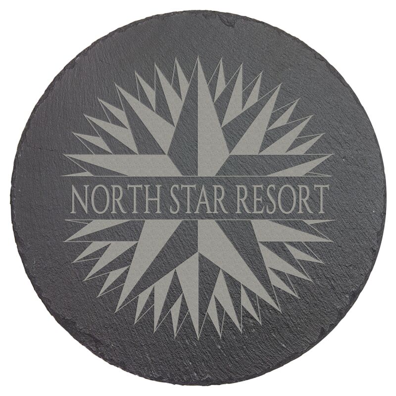 9 3/4" Round Slate Decor with Foam Pads Thumbnail