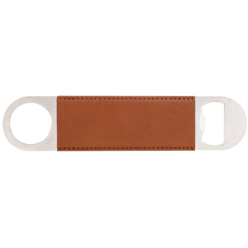 Stainless Steel Bottle Opener with Leatherette Handle Thumbnail